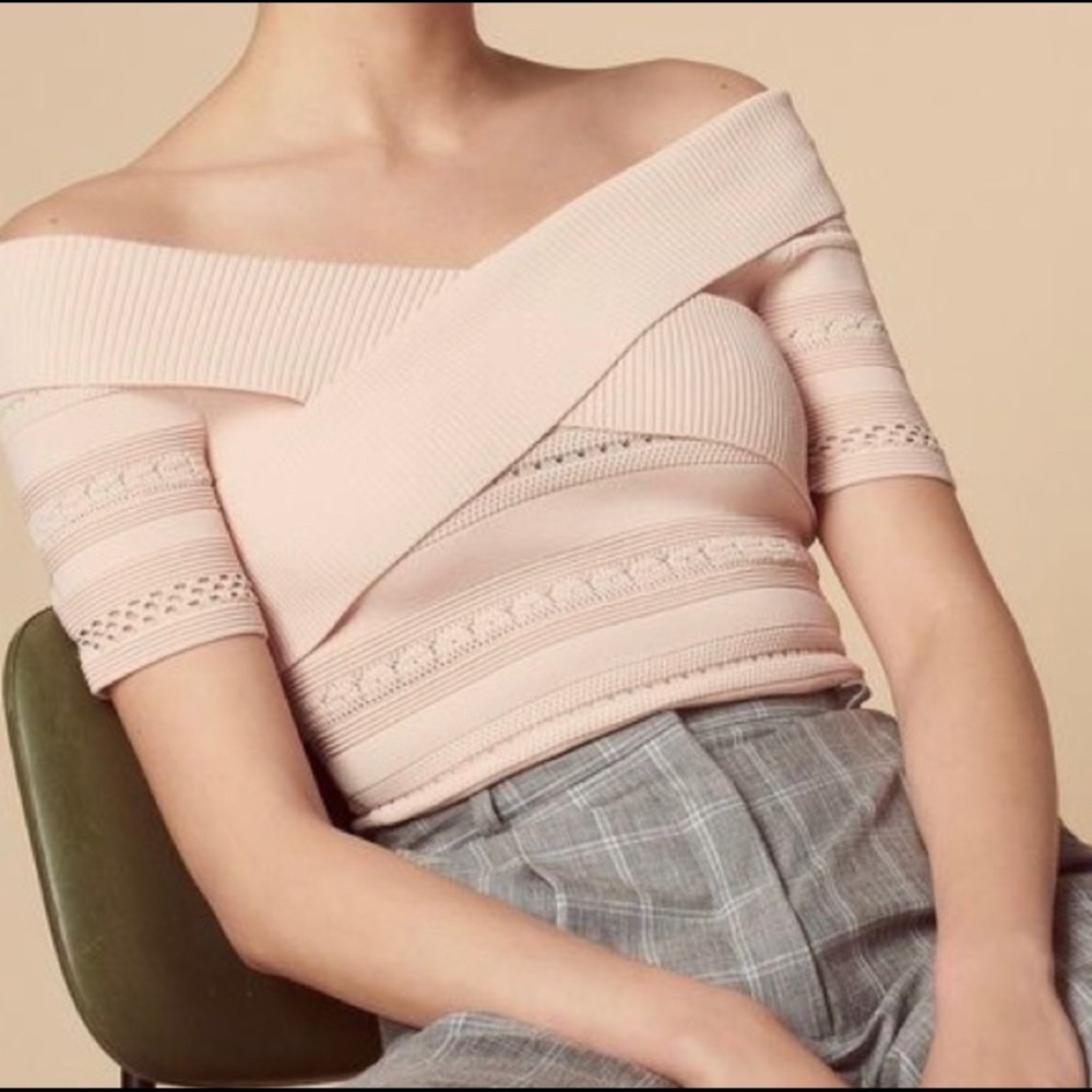 Sandro Ophelia Knit Top new with tags pink size 3
